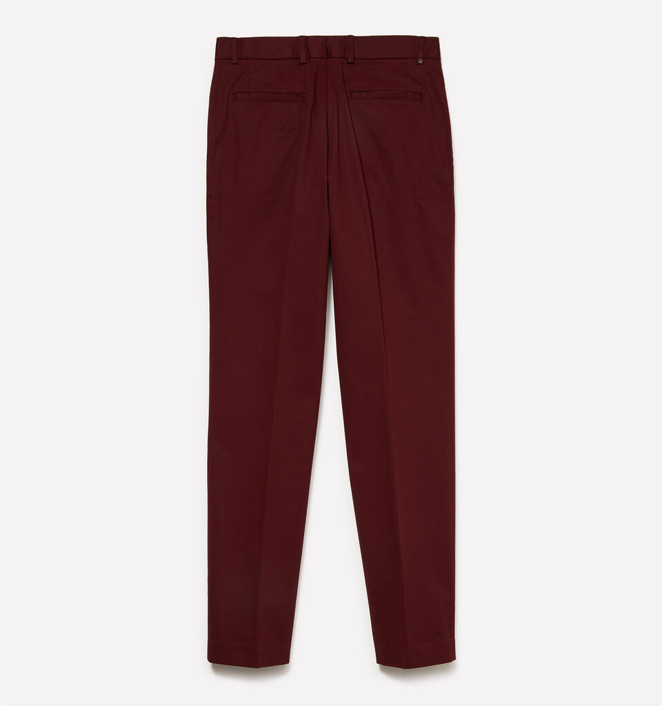 Burgundy slim comfort fit trousers - men's slim fit trousers - Burgundy | Sisley image number 2